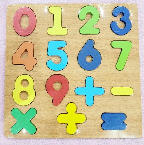 Wooden Alphabet & Numbers Shapes Puzzle Set - photo 4