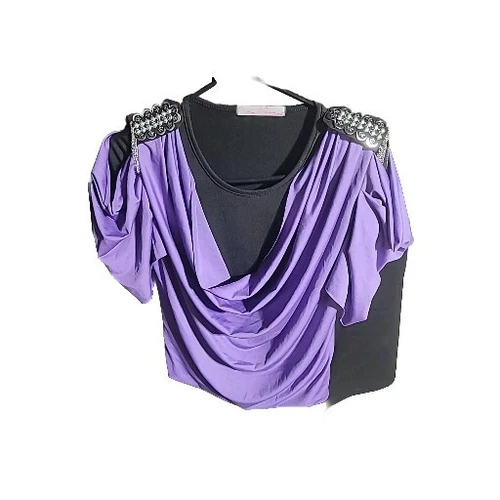 Purple Shirt Party Or Casual Wear