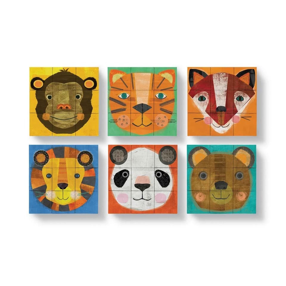 Make-a-face blocks crocodile creek toddler kids montessori - photo 2