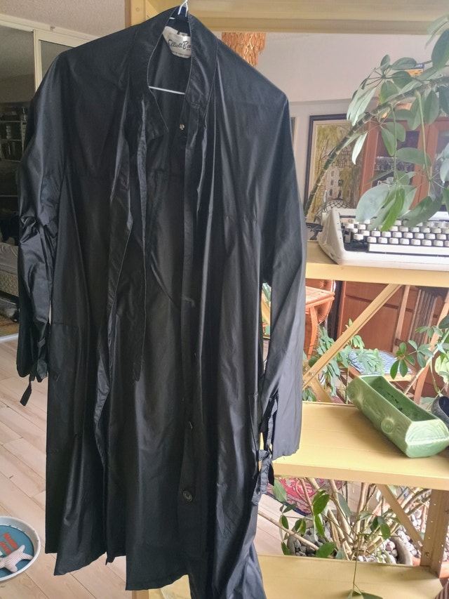 Vintage black women's raincoat