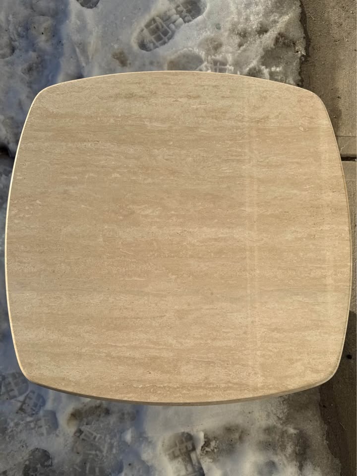 Travertine Side Table & Coffee Table 1960s - photo 5
