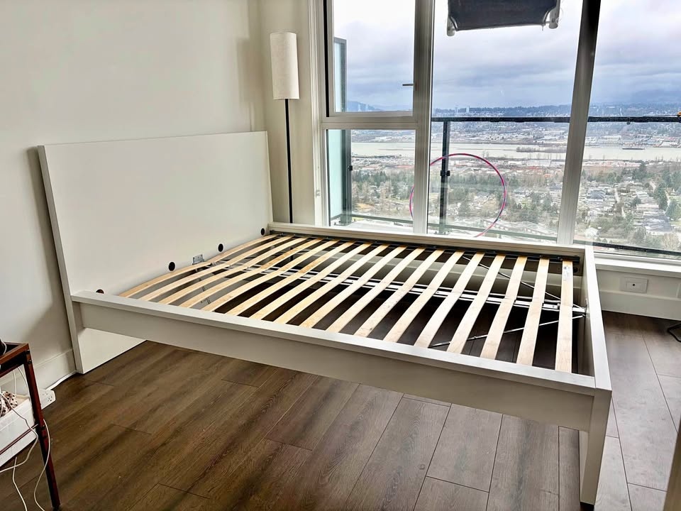 IKEA Malm White Queen Bed Frame Set