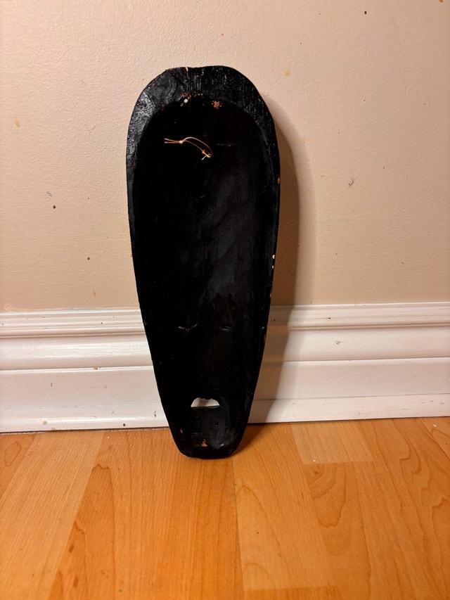 Hand-Painted Wooden Decorative Mask – 33 cm Tall - photo 2