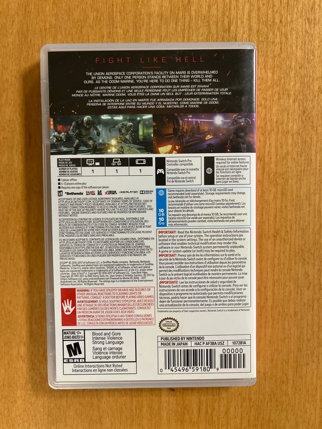 Doom Nintendo Switch Game - photo 2