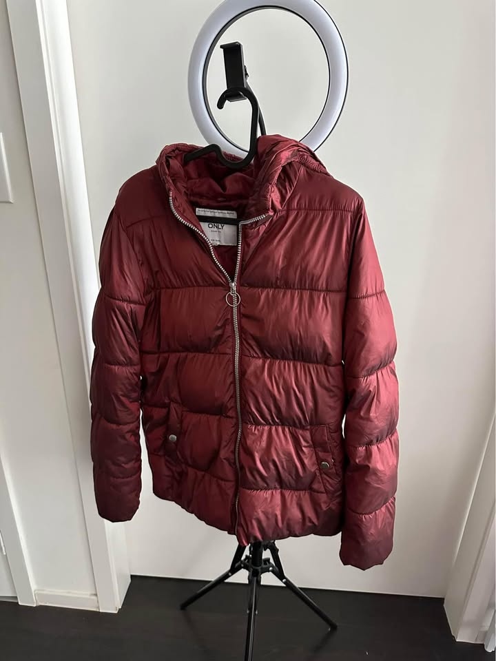 Burgundy ONLY puff jacket - size XS- fits size S as well - photo 2