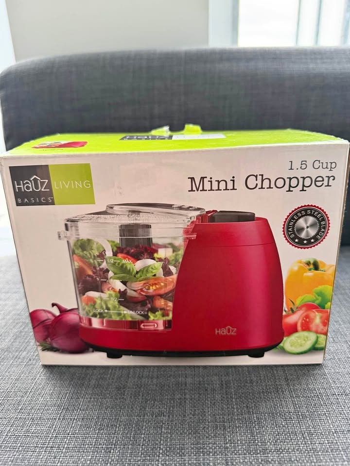 Mini chopper - new, never used, red color