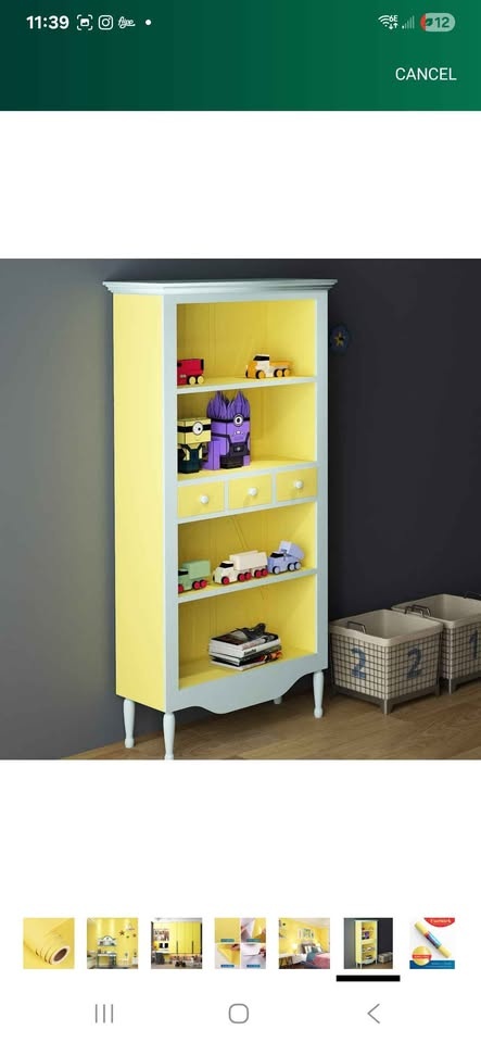 Yellow wallpaper stick and peel - photo 3