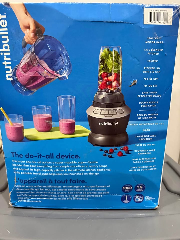 Nutribullet Blender Combo – 1000W Power (Brand New in Box) - photo 2