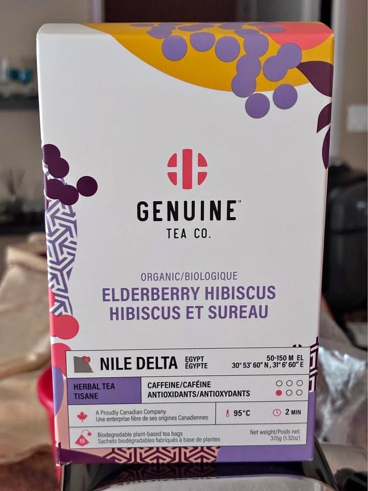 Pyramid Tea Bags - Organic Elderberry Hibiscus Herbal Tea - Seal