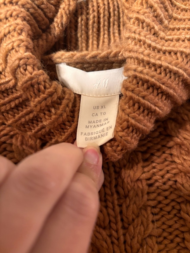 H&M Chunky Cable-Knit Turtleneck Sweater – Heavy Knit (XL) - photo 3