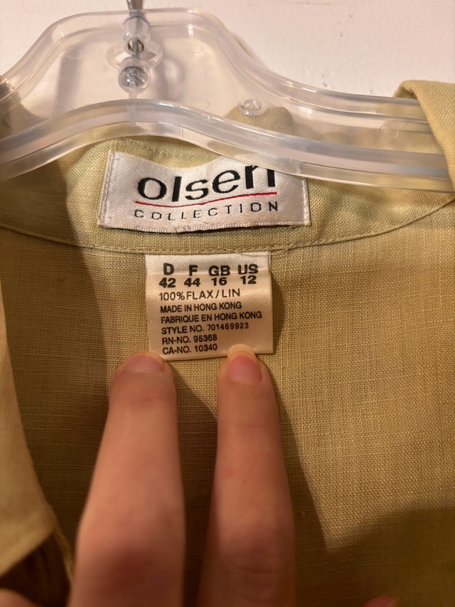 Olsen Collection Linen Button-Up Shirt / Light Jacket - photo 3