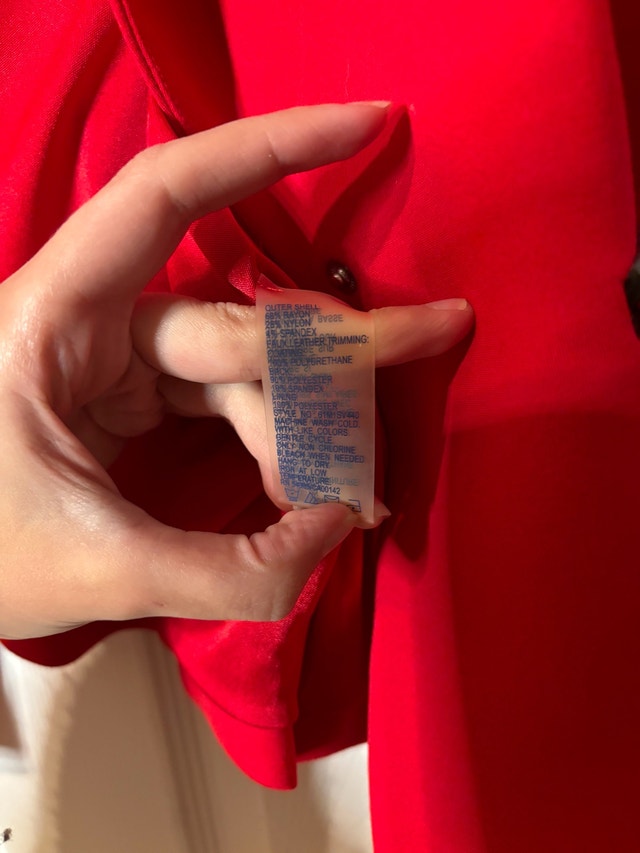 Nygård Red Tailored Blazer – Size 4p (small) - photo 4