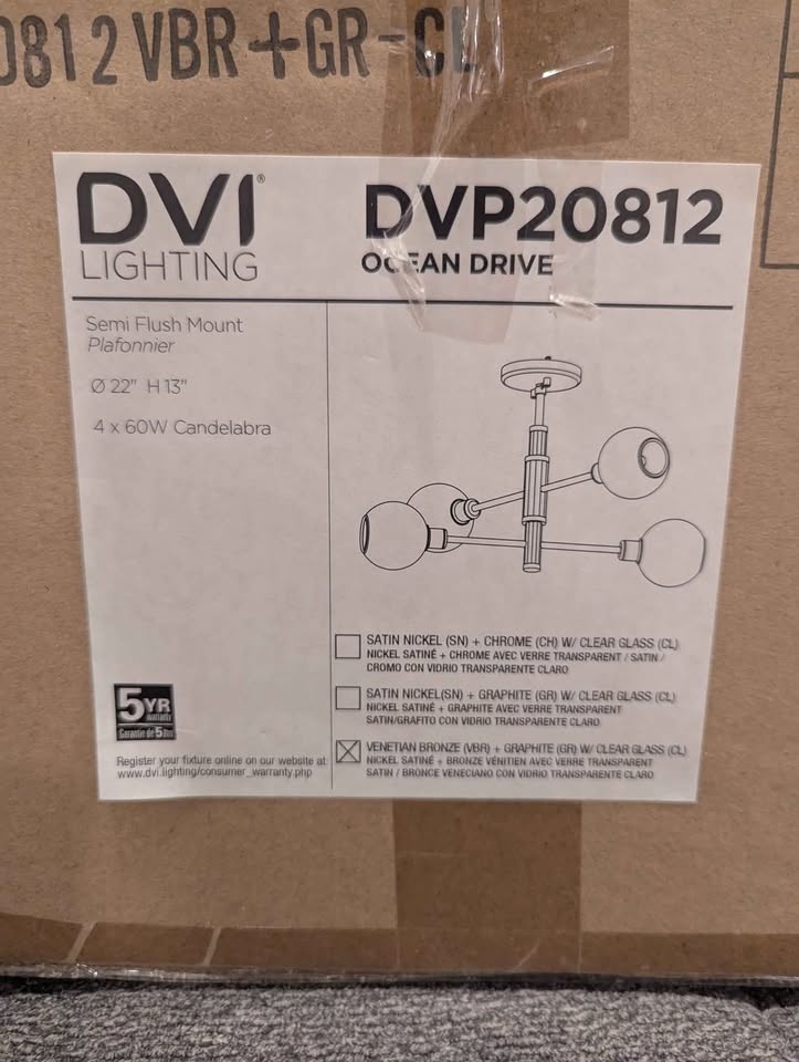 ✨ Ocean Drive Semi-Flush Mount Light Fixture – Like New! ✨ - photo 5