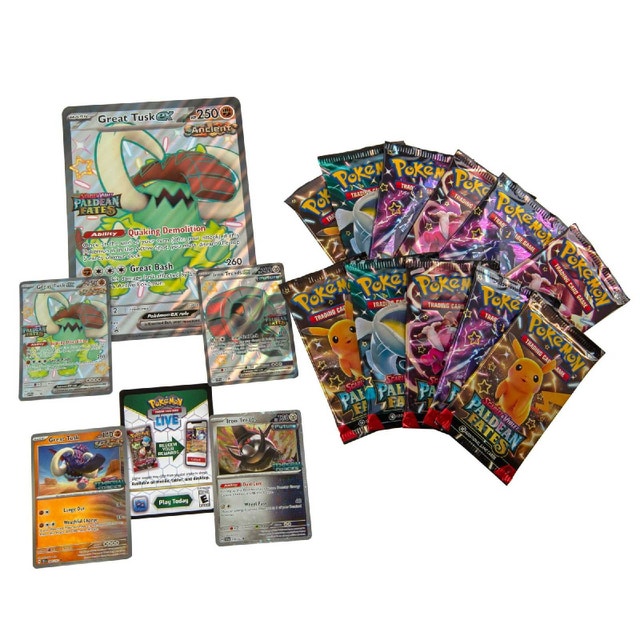 Pokemon TCG: Paldean Fates Great Tusk ex & Iron Threads ex Premi - photo 2