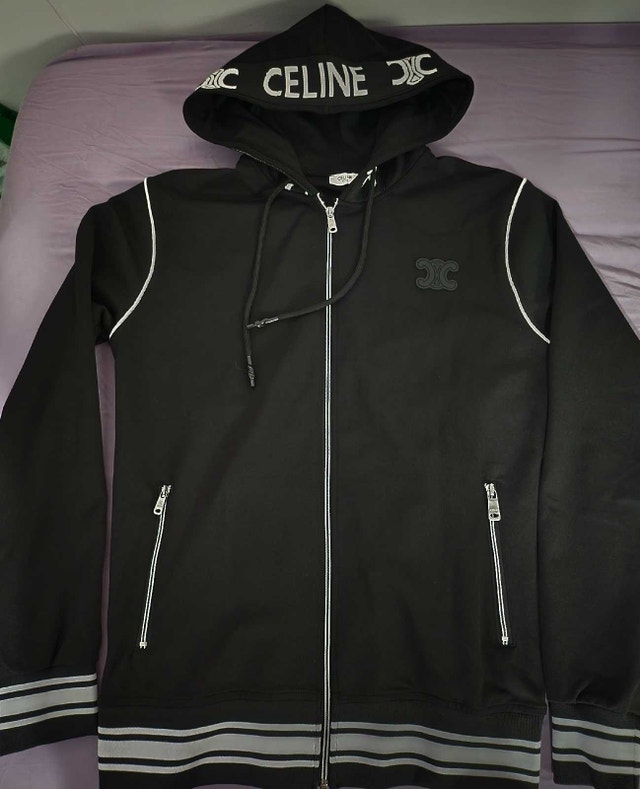 Celine Zipped Hoodie - Brand New - Black/White