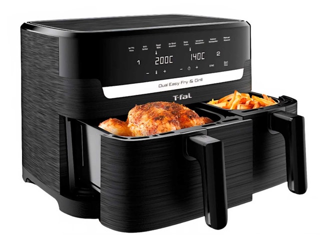 T-fal Dual Air Fryer, 8.3L Dual Basket, Digital Controls - photo 2