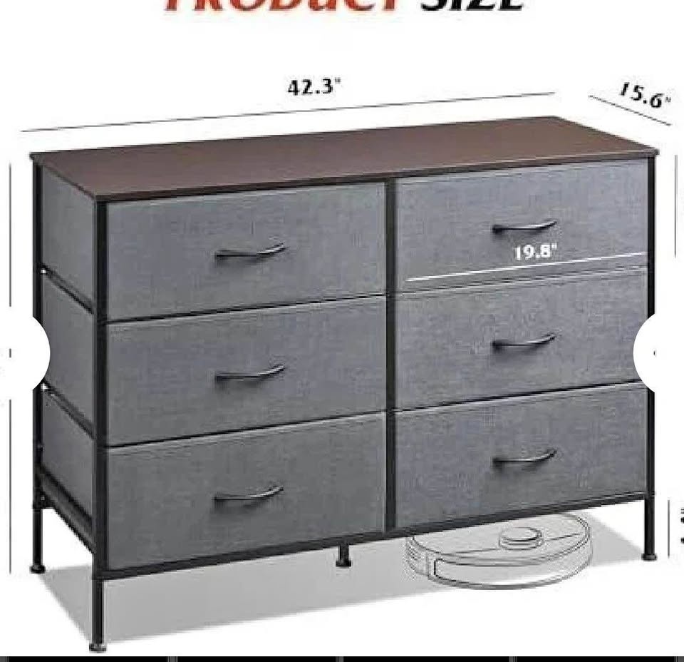 new open box fabric drawer dresser
