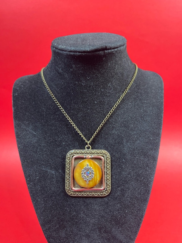 Bronze-Tone Filigree Necklace