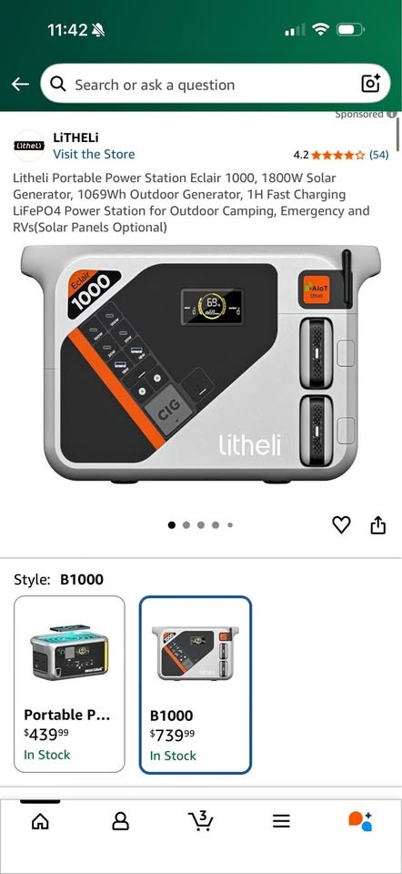 Litheli Portable Power Station Eclair 1000