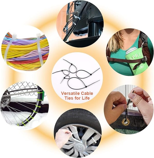 Zip Ties Assorted Sizes 700 Pack  (4"+6"+8"+10"+12") NEW - photo 3