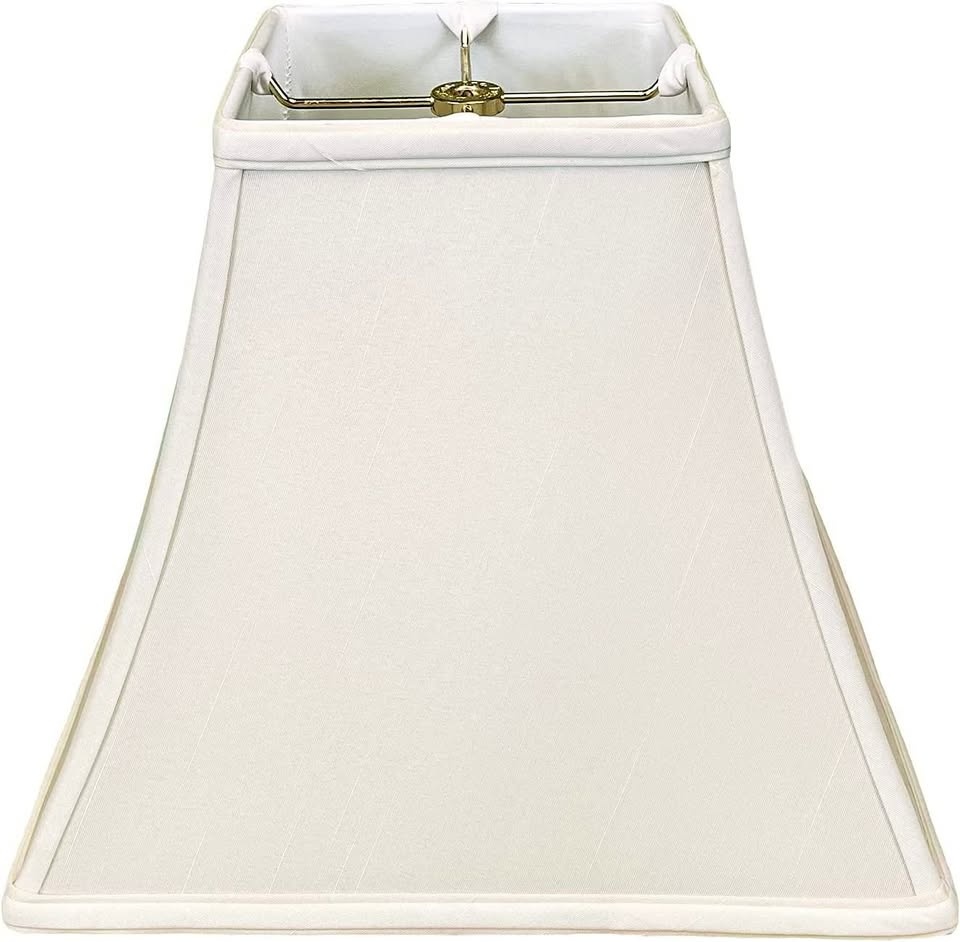 Royal Designs Square Bell Lamp Shade in White, 7 x 14 x 11.5