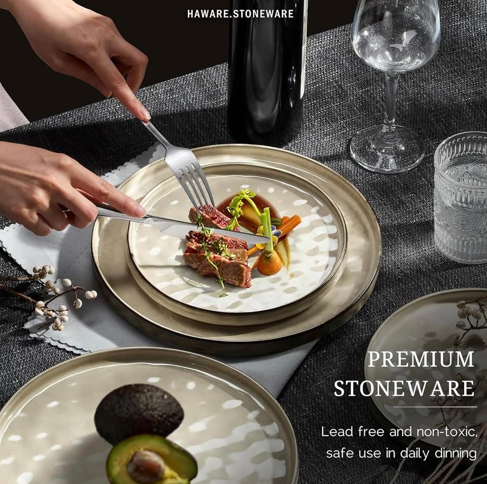 HaWare Dinnerware Set, 12-Piece Plates and Bowls - photo 4