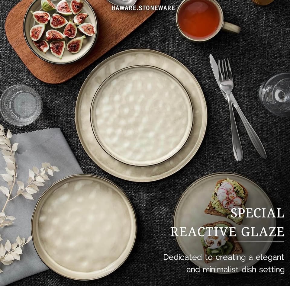 HaWare Dinnerware Set, 12-Piece Plates and Bowls - photo 5