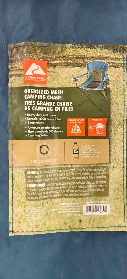 Ozark Trail Camping Chairs – 4 Chairs + Pillow - photo 2