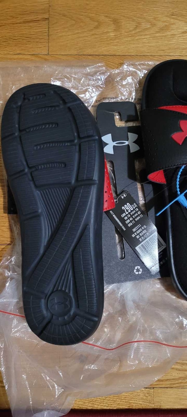 NEW Under Armour Ignite Blk/Red Slides 11 w/tags ($80 value) - photo 5