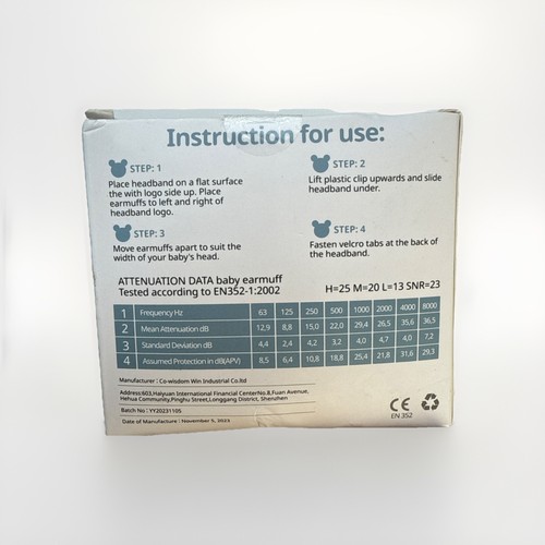 Baby Earmuffs Hearing Protection Adjustable Infant Noise Cancell - photo 3