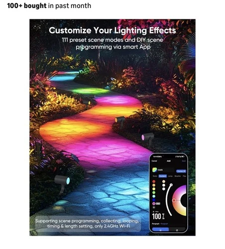 APPECK Smart RGBCW Outdoor Spotlights 6-Pack – Open Box - photo 4