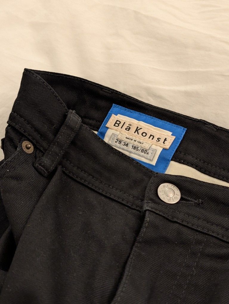 Acne Studios Bla Konst River Black Jeans Size 29x34