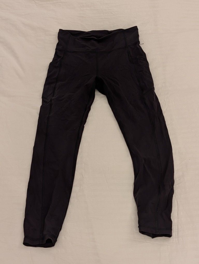 Women's Lululemon Black Leggings With Pockets Size 6 - photo 2
