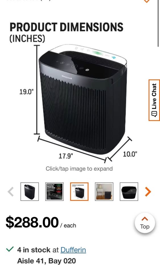 Honeywell HEPA Air Purifier 5250BC - photo 2