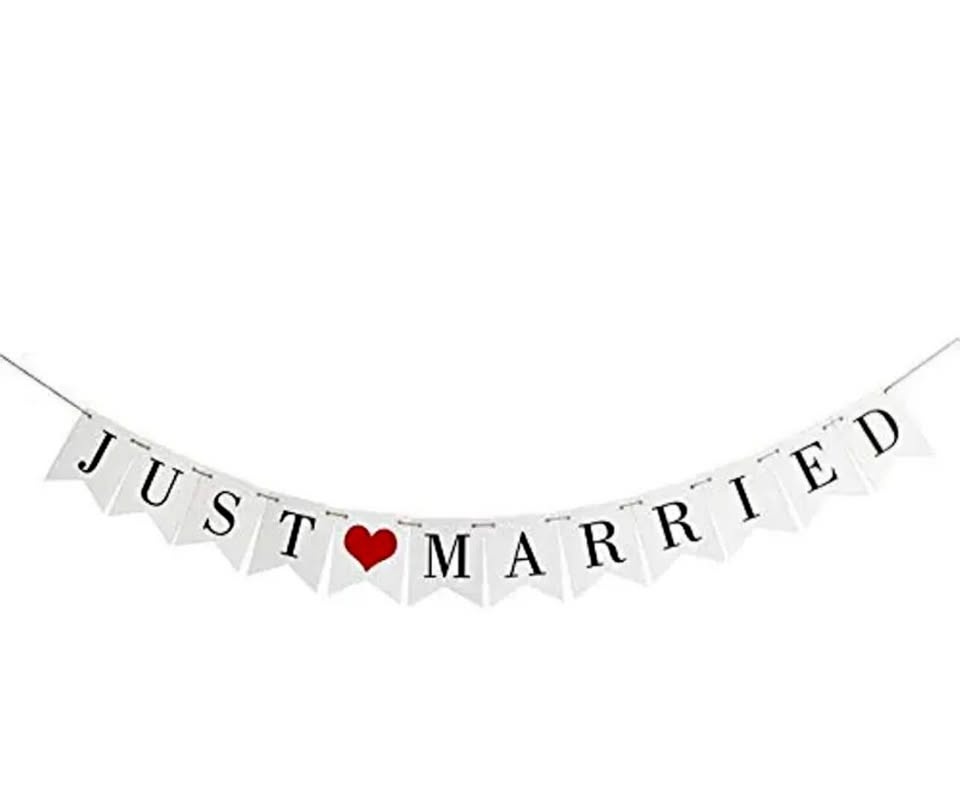 JUST MARRIED BANNER