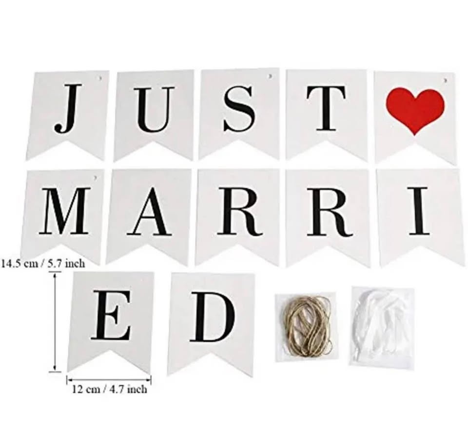 JUST MARRIED BANNER - photo 3