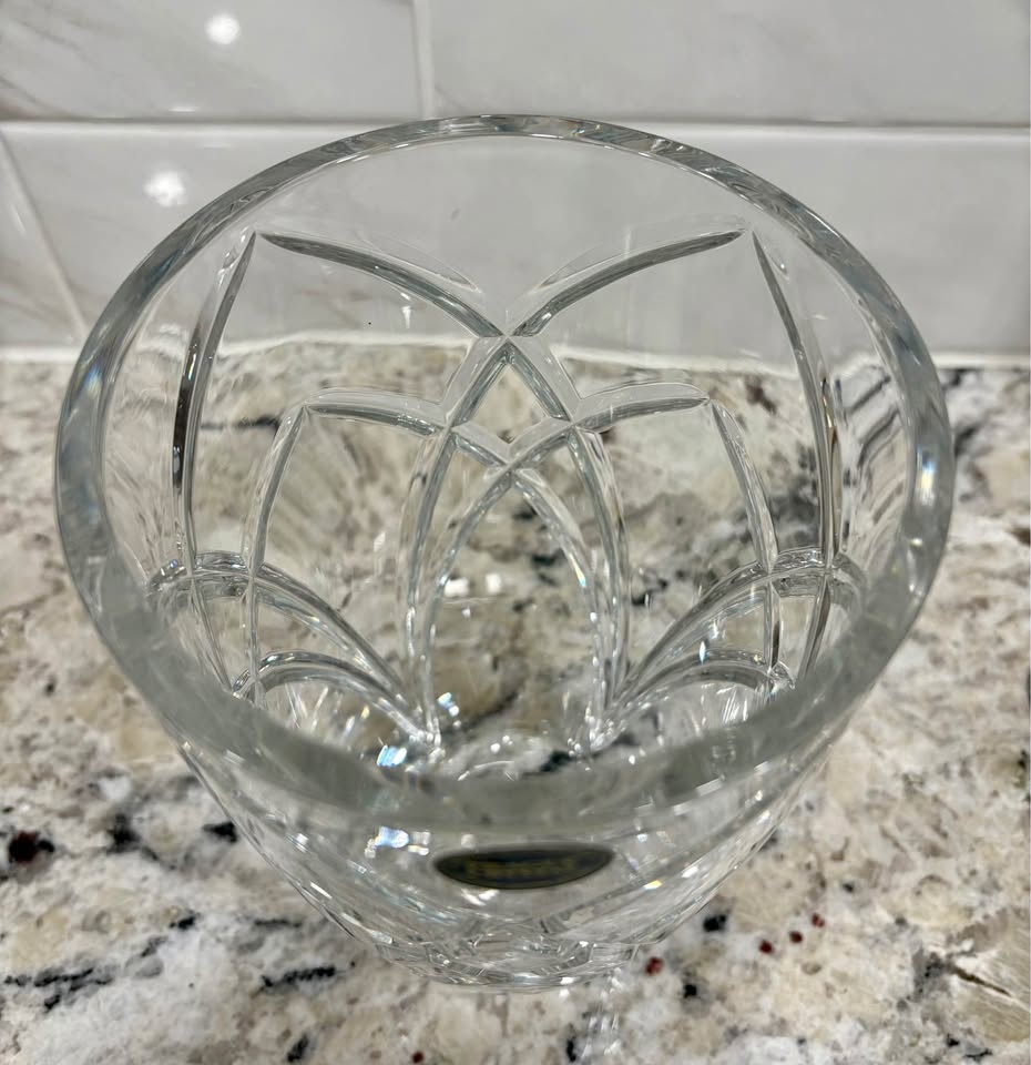 Cut Lead Crystal Vase - Prague Crystal - Large - photo 2