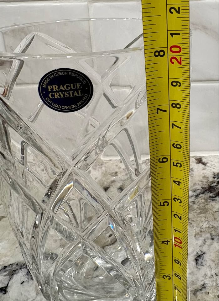 Cut Lead Crystal Vase - Prague Crystal - Large - photo 4