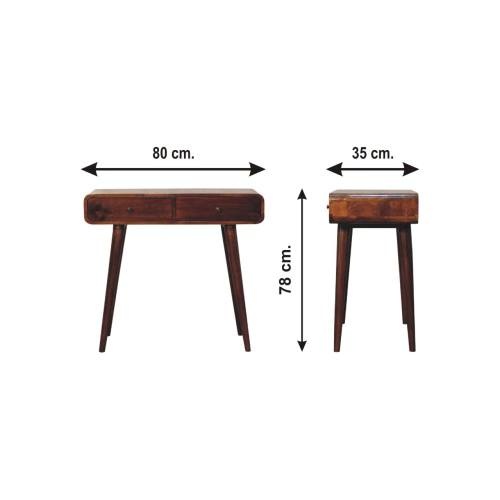 Hand finished solid mango wood console table - Brand new in box - photo 3