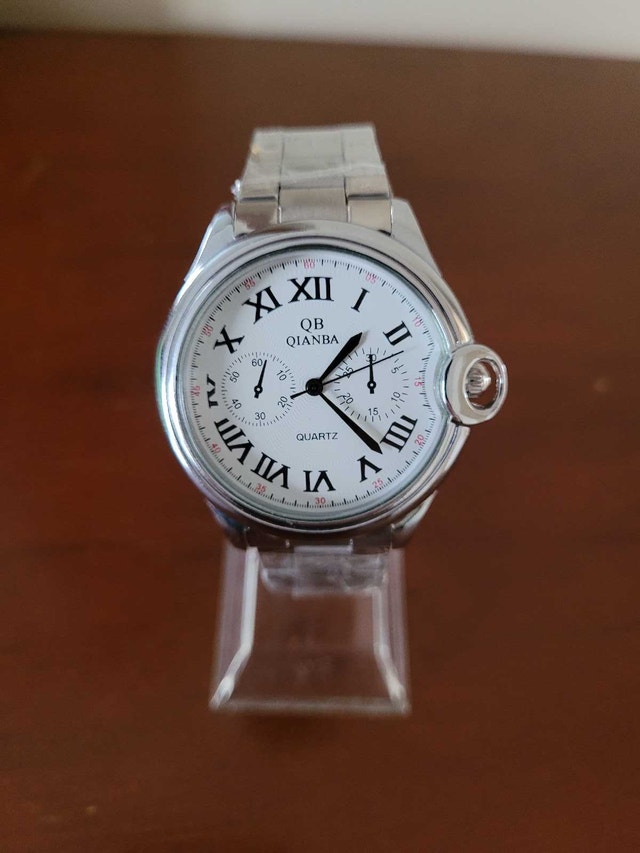 Brand New Silver Qianba Quartz Men's Watch