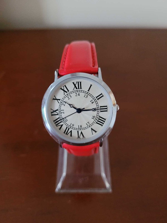 Brand New Red Women's Roman Dial Fashion Swiss Made Watch