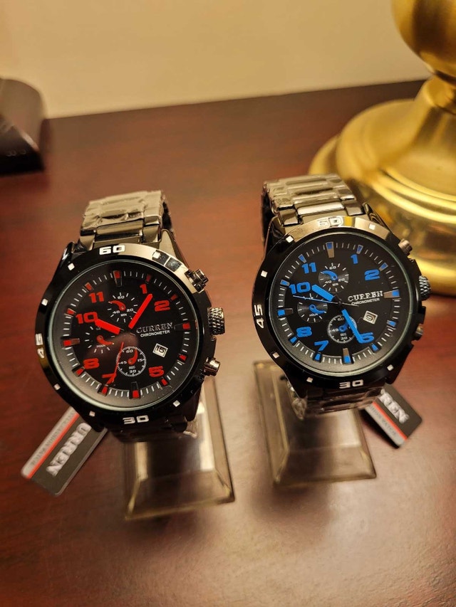 Two Brand New Men's Curren Chronometer Watch