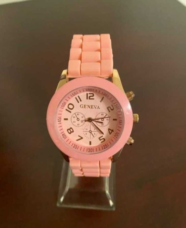 Brand New Geneva Cream Pink Watch with Gold Accents