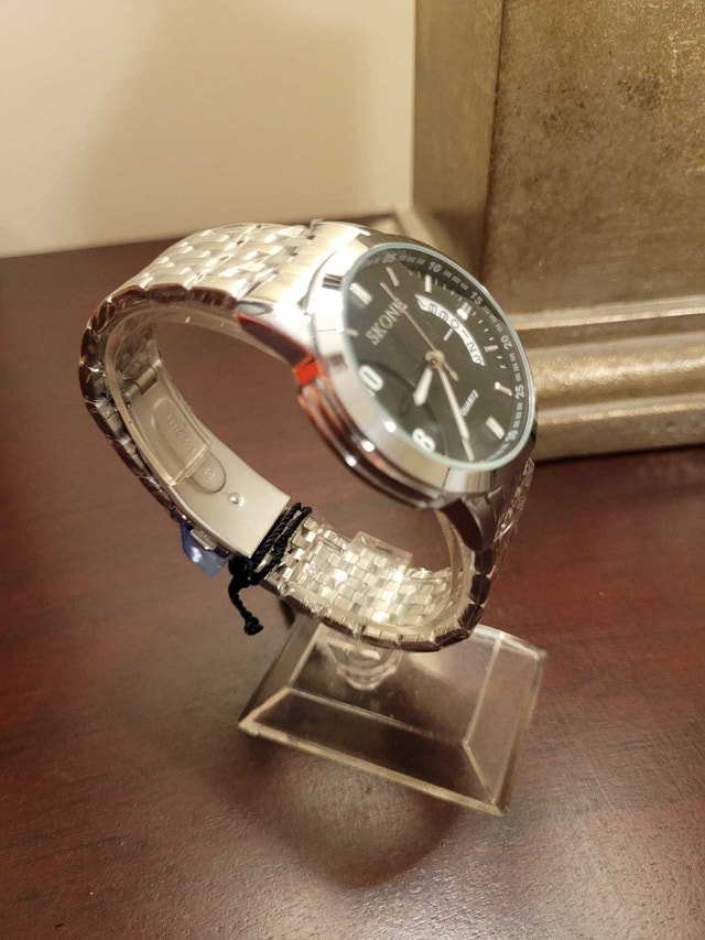 Brand New Skone Silver and Black Quartz Men's Watch - photo 5