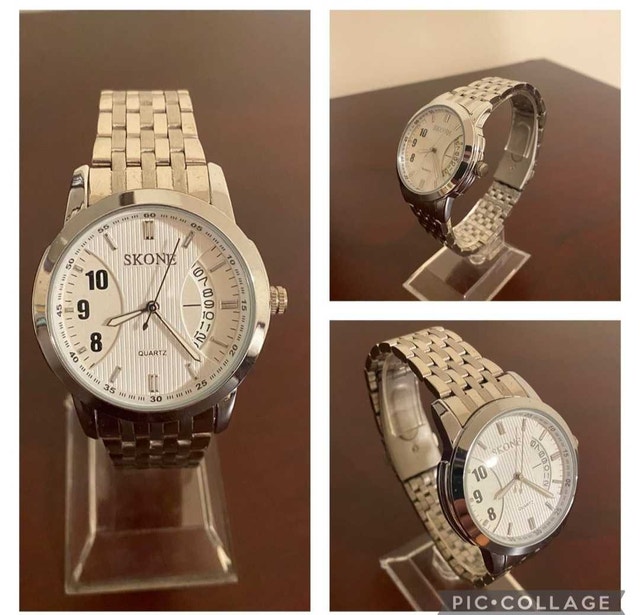 White Quartz Skone men’s fashion watch