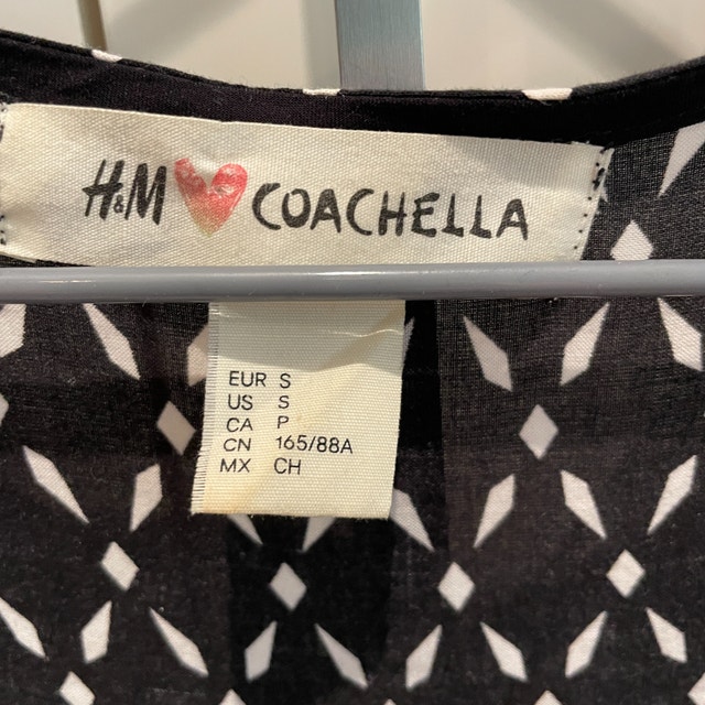 H&M Coachella Kimono Top Black and White Fringe-SM - photo 3