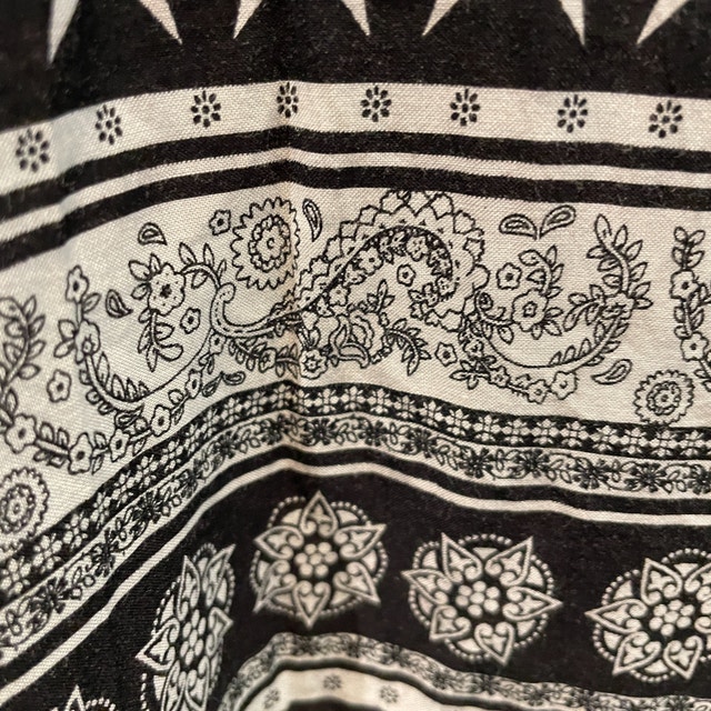 H&M Coachella Kimono Top Black and White Fringe-SM - photo 5