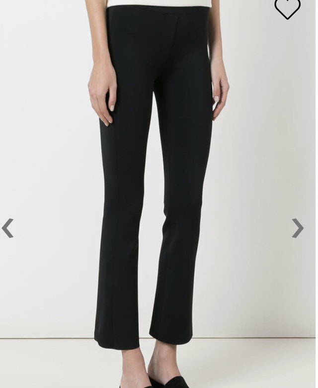 Helmut Lang Black Scuba Cropped Flare Pant-Large