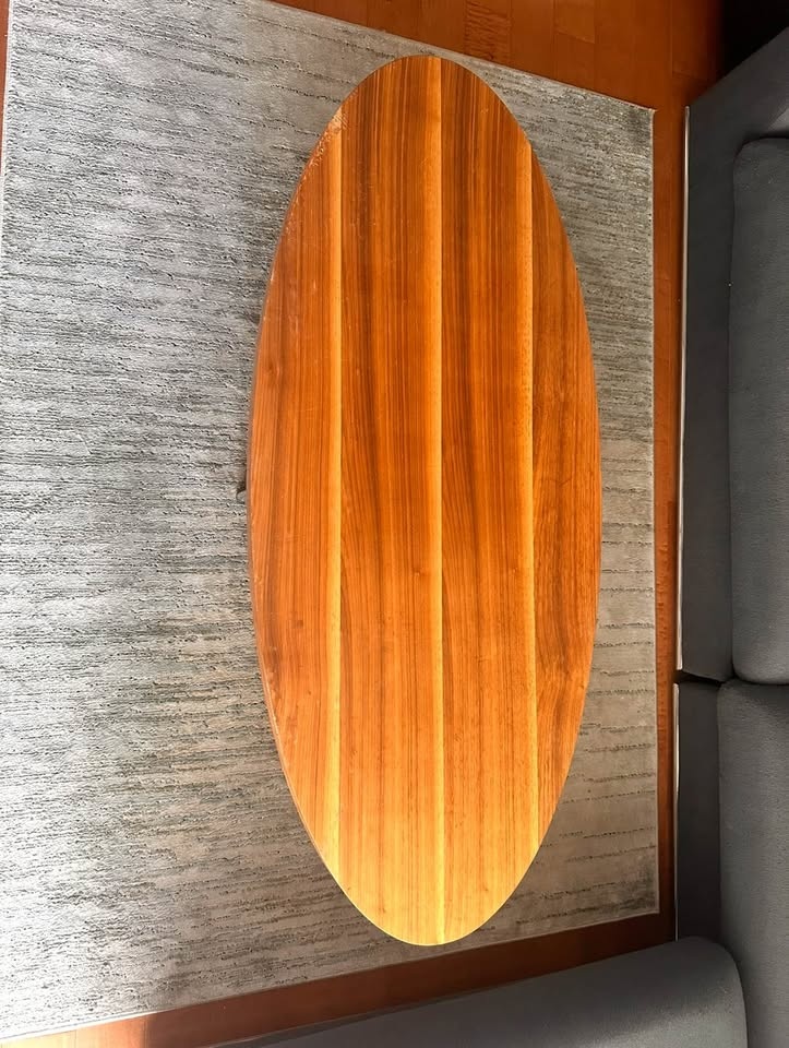 Solid Wood Oval Coffee Table – Modern / Mid-Century Style - photo 3