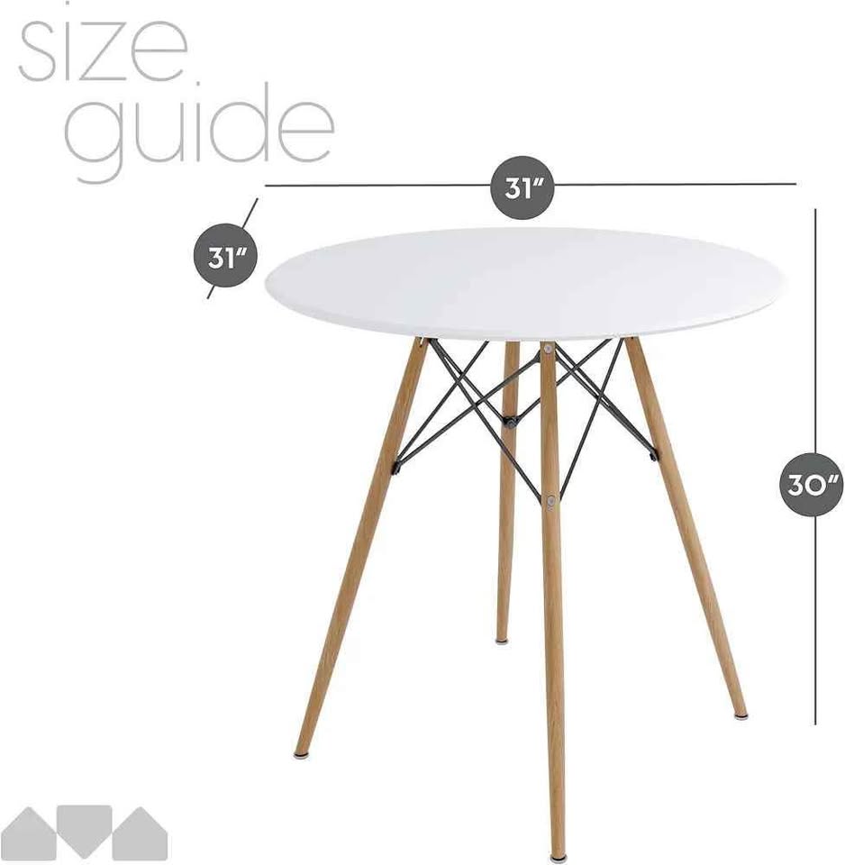 Minimalist Modern Round kitchen table with 2 chairs - photo 3